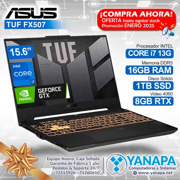 Portátil Gamer ASUS TUF FX507